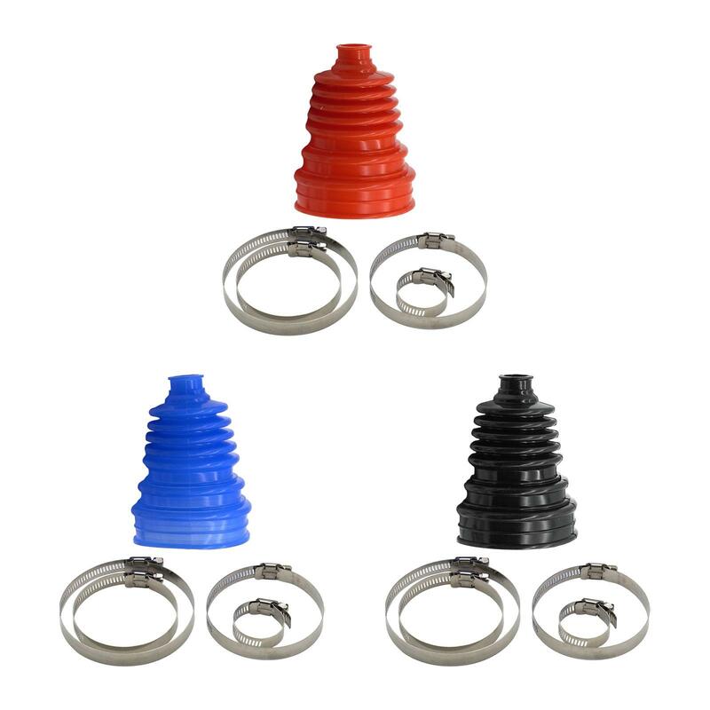 Driveshaft CV Joint Boot Set with 4 Clamps Easy Installation Durable Accessory Wear Resistant High Quality Replace Rubber