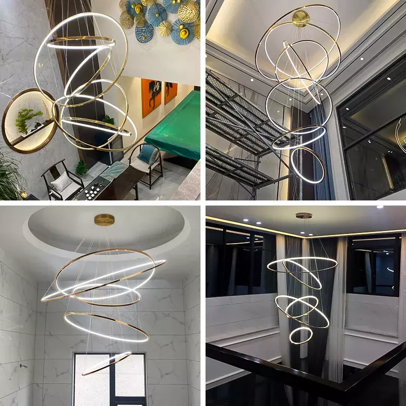 Plafonnier LED Circulaire localité au Design Nordique, Luminaire Décoratif d'Nik, Idéal pour un Salon, une Villa ou une Salle d'Exposition