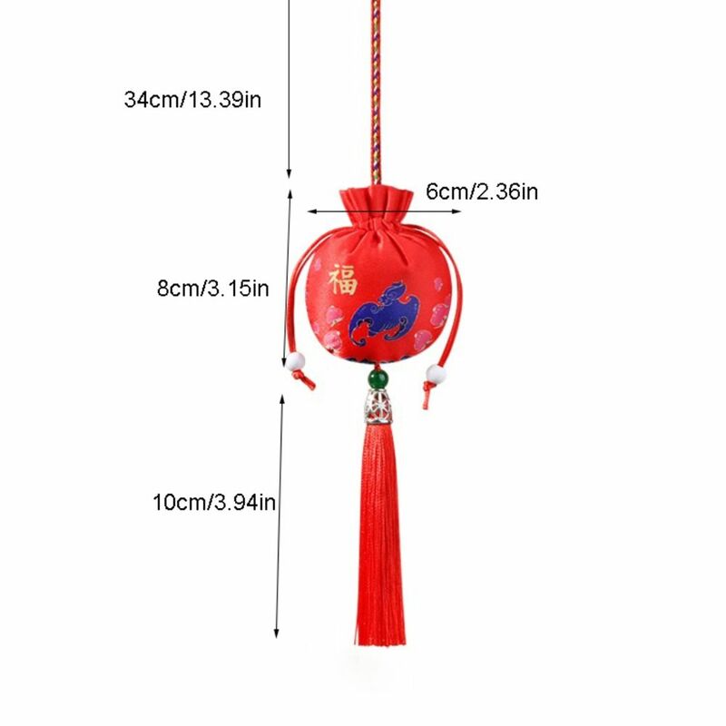 Menggantung leher wanita Sachet kantong kecil rumbai perhiasan kemasan warna Solid dekorasi kamar tidur gaya Cina Sachet wanita