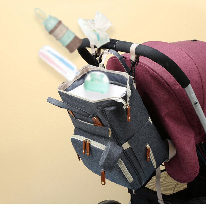 Bolsa de maternidad de moda para mamá, bolsas de pañales para bebé, mochila de viaje de gran capacidad para mamá, cuidado del bebé, lactancia para mujeres embarazadas