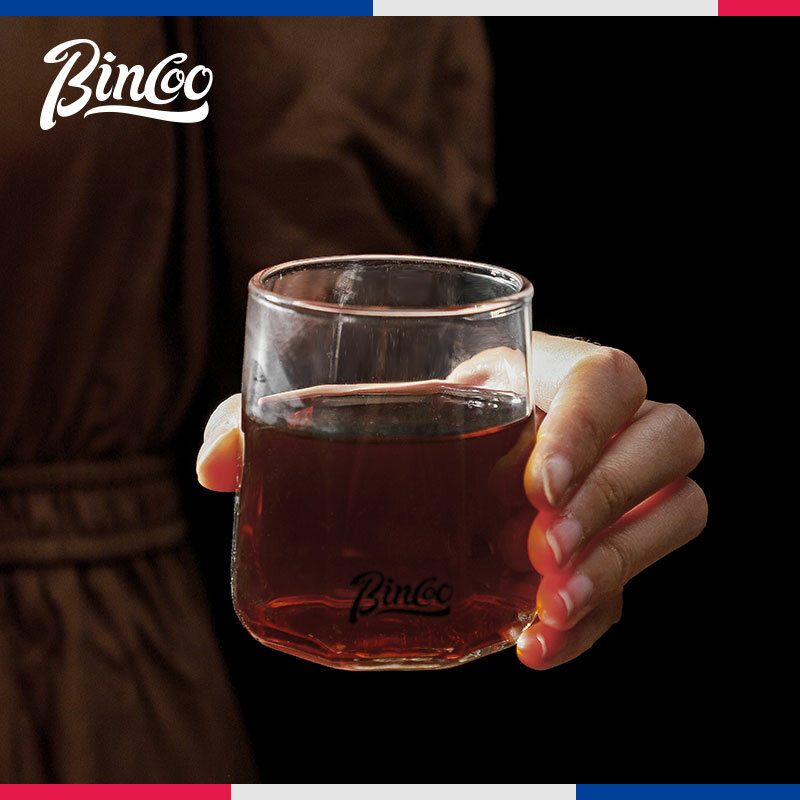 BINCOO Hand Brewed Coffee Pot High Borosilicate Glass Sharing Jar with Cup Set 600ML