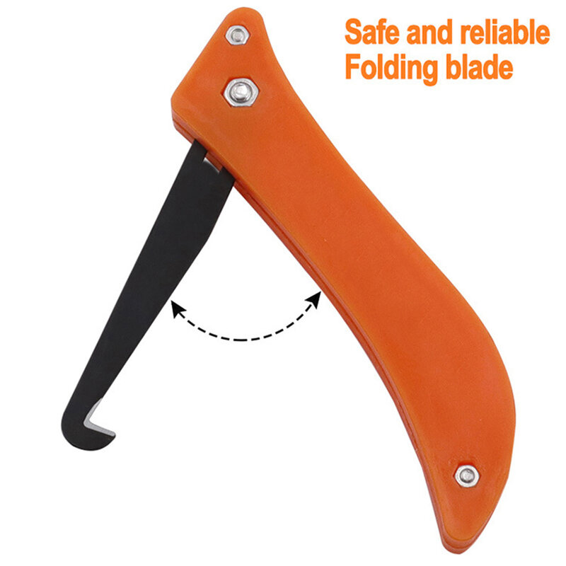 Alat pemotong tangan multifungsi, pisau kait nyaman pembersih pembuka perbaikan dapat diganti panjang 21.2cm