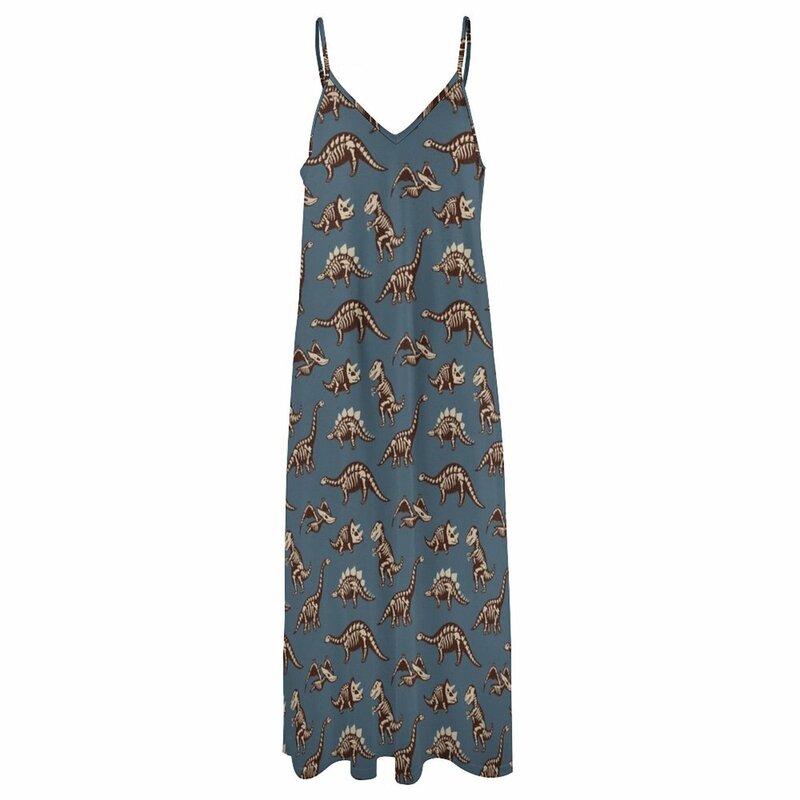 Szkielety dinozaurów sukienka bez rękawów zmysłowa seksowna sukienka dla kobiet suknie wieczorowe kobiety