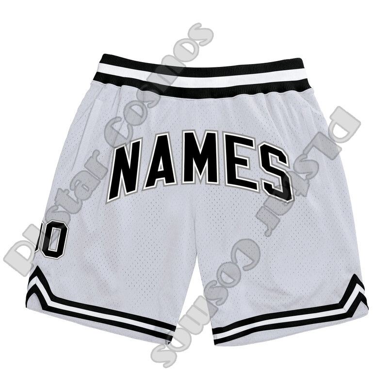 Шорты баскетбольные в стиле Харадзюку, винтажные дышащие сетчатые спортивные штаны с цифрами для команды, с именем под заказ, летняя одежда в стиле Харадзюку