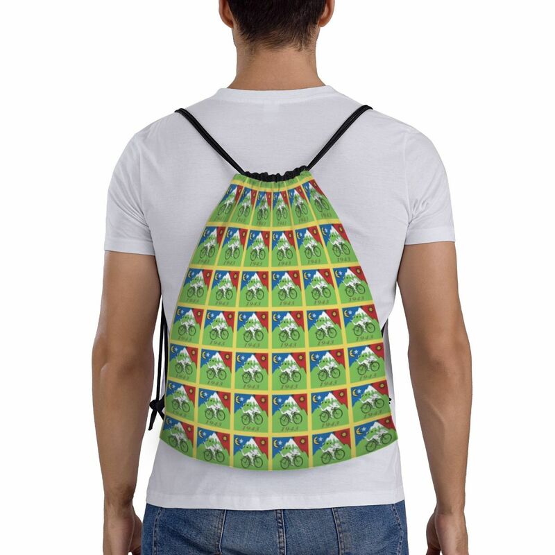 LSD велосипедный день Альберт Хоффман рюкзаки с застежкой-шнурком легкий кислотный блеск вечерние спортивный рюкзак для путешествий