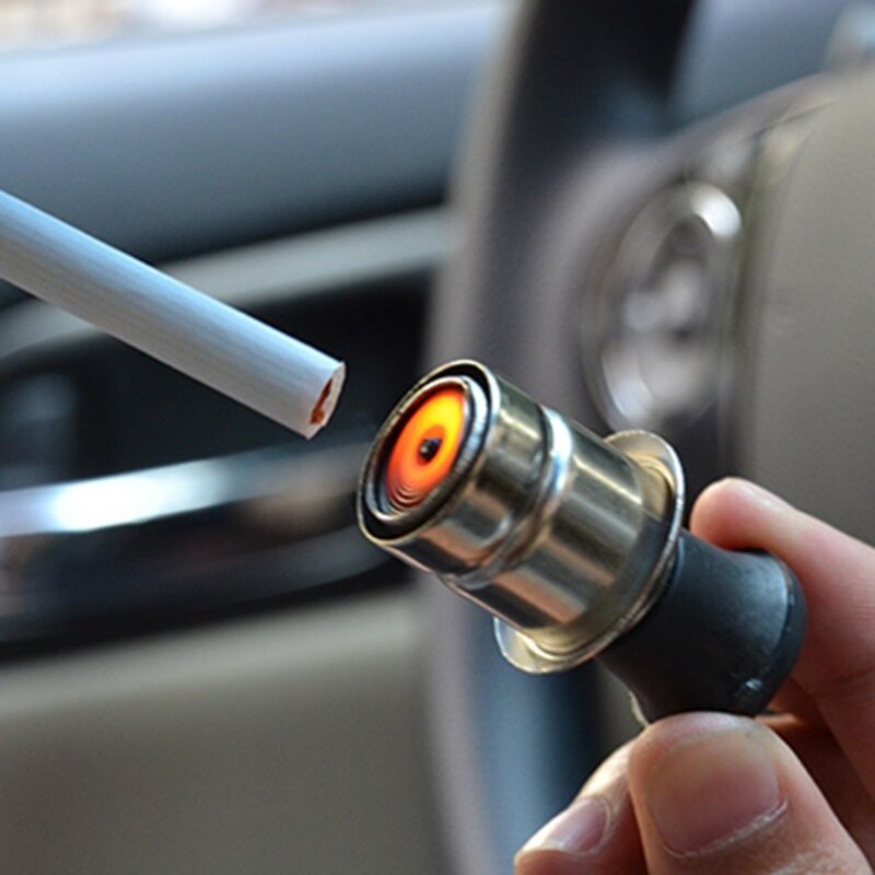 Encendedor de cigarros con enchufe de acero, adaptador de encendedor de cigarrillos de coche de 12V, 20mm, accesorio para coche, motocicleta