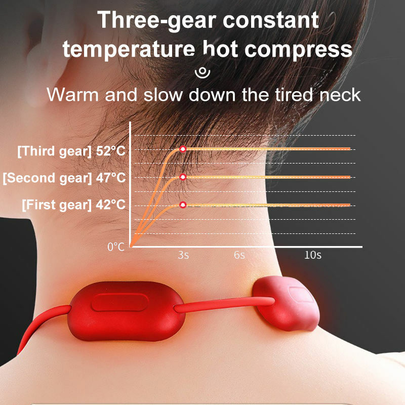 Pemijat tulang belakang serviks leher gantung pintar dengan dompet panas pijat puluhan penghilang rasa sakit portabel paha Mini kompas punggung