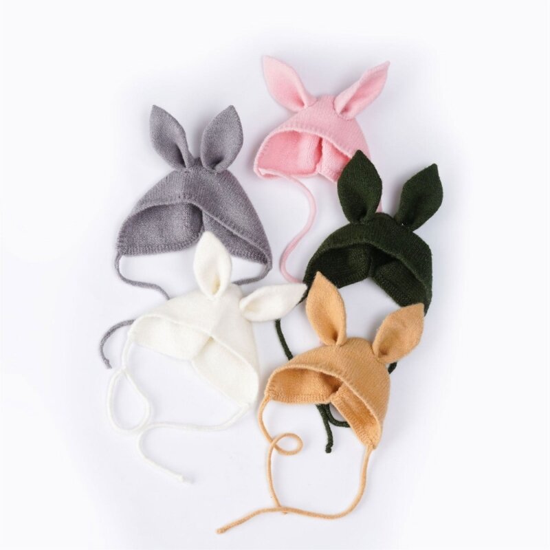 Gorro con orejas de conejo para sesión de fotos, disfraz de conejito para recién nacidos, regalo para Baby Shower, Unisex