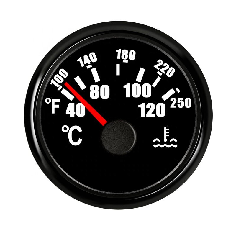 Jauge noire de température d'eau de voiture, 52mm, 287.4-22.4Ohm, 40-120 degrés