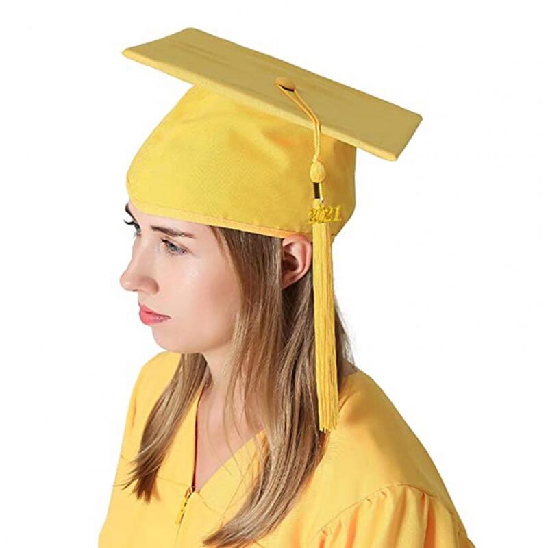 Czapka z daszkiem z frędzlami akademicka kapelusz derby czapka z daszkiem ozdobna uczeń z frędzlami kawalerka