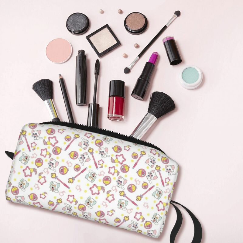 Creamy Mami - Texture Makeup Bag Cosmetic Organizer Storage Dopp Kit Toiletry Cosmetic Bag for Women Beauty Travel Pencil Case