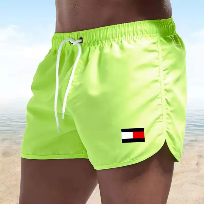 Pantalones cortos de playa a la moda para hombre, bañador Sexy con estampado de verano, novedad de 2024