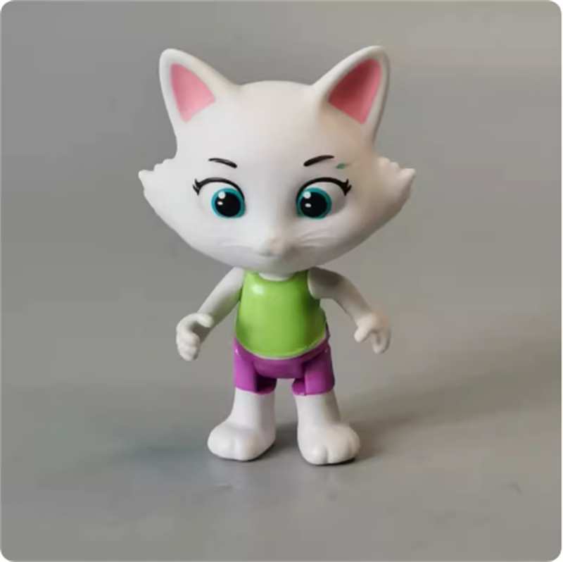 Figura de ação do gato buffy dos desenhos animados da Itália para meninas, coleção da boneca do PVC, 44 gatos modelo brinquedo, 7-8cm