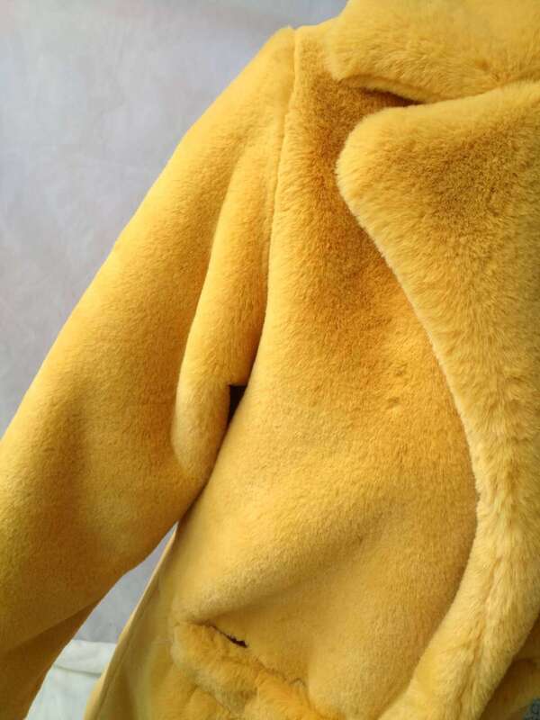 12-kolorowa damska wydra płaszcz z futra królika S-4XL średniej długości luźna miękka jesienna zima ciepłe futro brytyjska odzież francuski styl