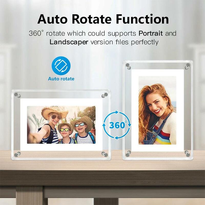 5/7 Inch Acrylic Video Player Smart Motion 1080p Digital Photo Frame Video Picture Frame Player 4G Memory Volume Home Decor