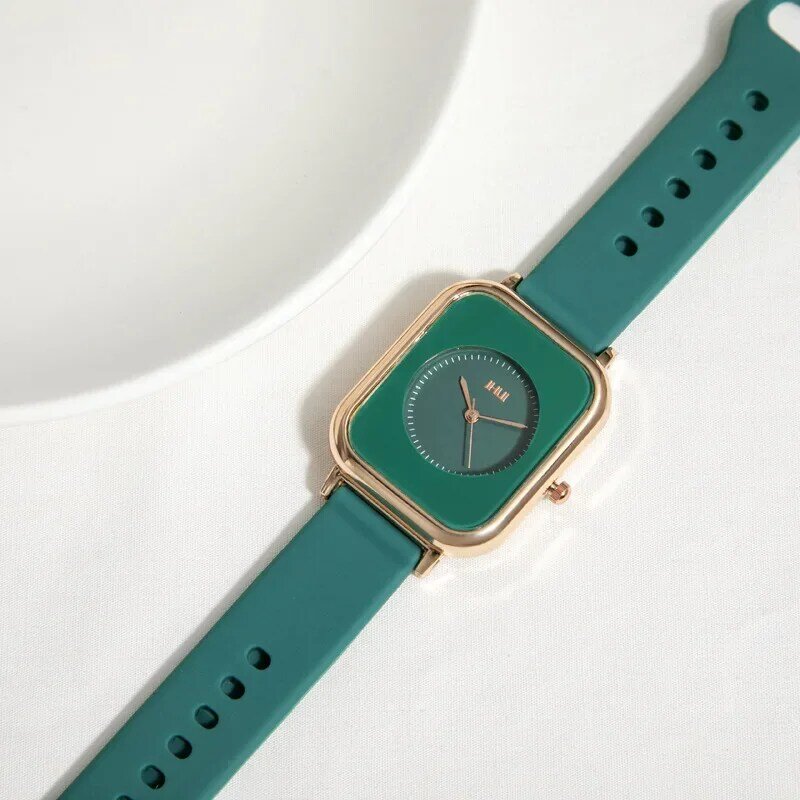 Zegarek dla kobiet na co dzień sportowe różowe zegarki silikonowe paski prostokątne zegarki kwarcowe damskie Reloj Mujer часы