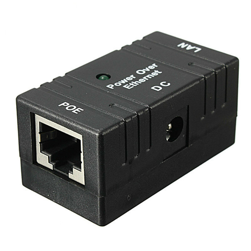 Adaptador de montaje en pared para cámara IP CCTV, divisor de inyector de RJ-45 Ethernet, potencia POE pasiva de 1000/100Mbps