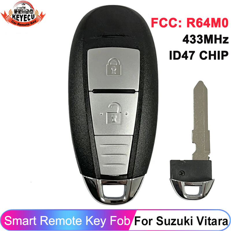 KEYECU R64M0 per Suzuki Vitara 2016 2017 2018 2019 + telecomando 434MHz Smart Key CMIIT ID 2013 dj1464 p/n: muslimate