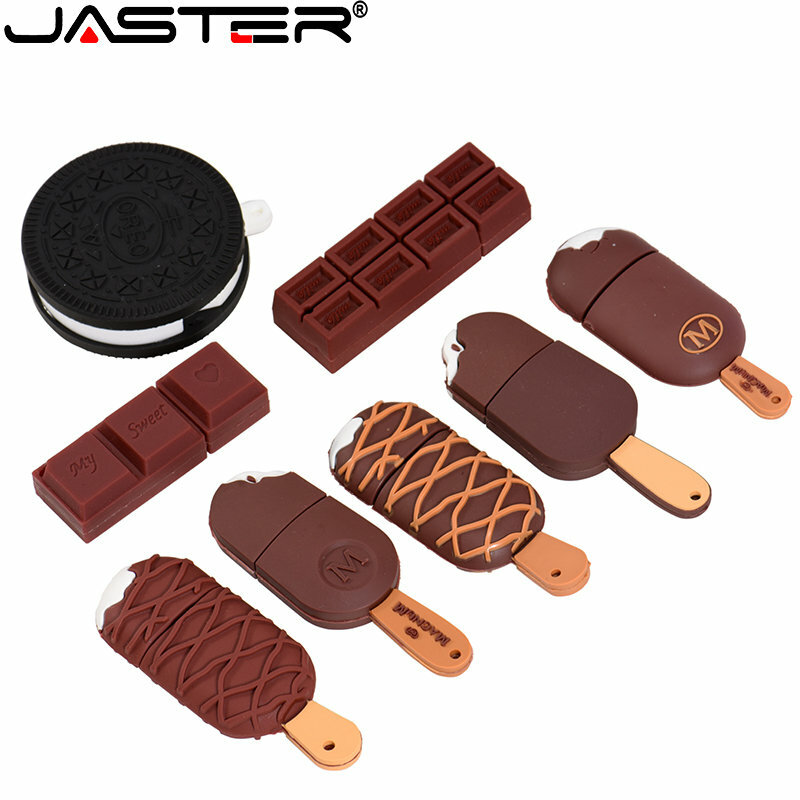 JASTER USB 2.0 Flash Drive 64GB Cute Cartoon Ice Cream 32GB Chocolate Pen Drive 16GB Memory Stick 8GB Business For Laptop U Disk