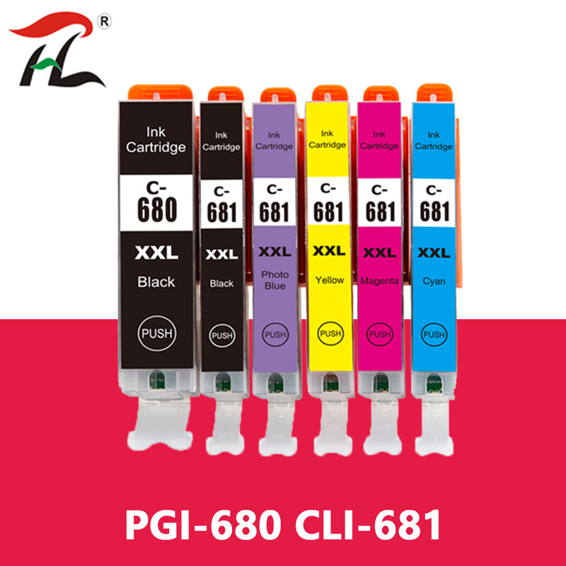 Cartucho de tinta compatible con canon 680 681 PGI-680, para impresora canon PIXMA TR8660 TR7560 TR8560 TS6160, CLI-681