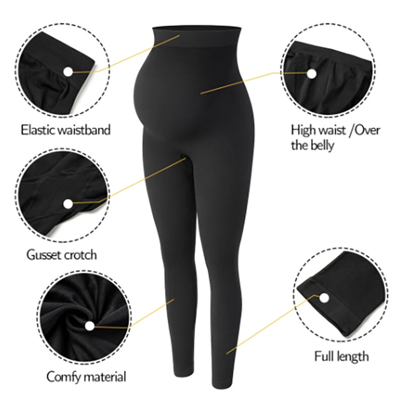 Elastyczny, wysoki stan legginsy ciążowe Skinny dla kobiet w ciąży wsparcie brzucha po porodzie leginsy urządzenie do modelowania sylwetki spodnie Fitness