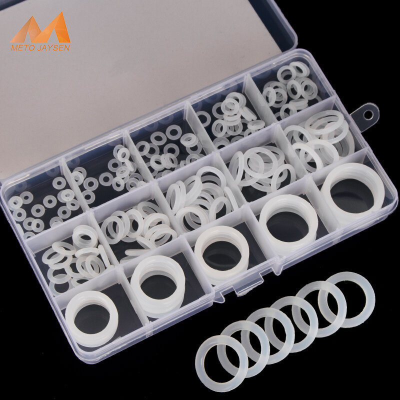 150PCS 160PCS Sealing O Rings White Silicone Replacements Assortment Kit OD 6mm-30mm CS 1mm 1.5mm 1.9mm 2.4mm BG020-021-022-023