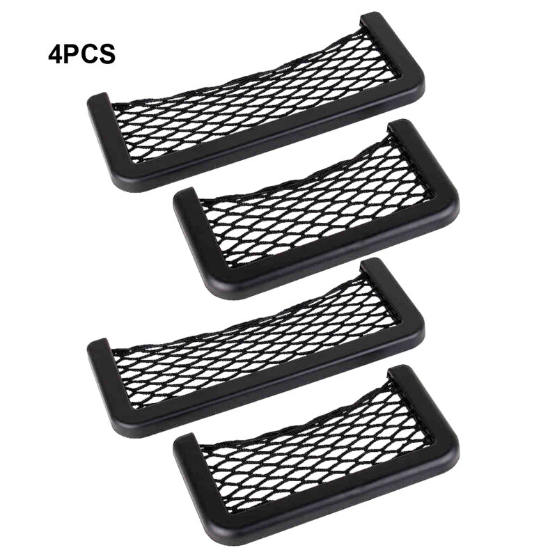 2/3 4pieces Car Storage Net Bags Expandable Multi-purpose Strong Viscosity Not Easy To Fall Off