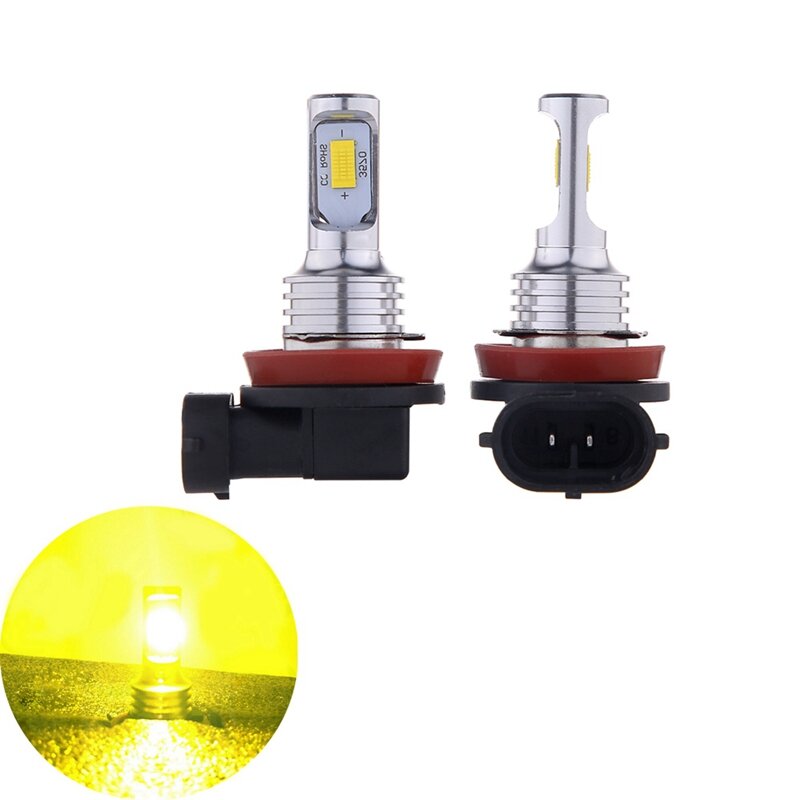 Kit d'ampoules de conversion de phares antibrouillard LED, module jaune, 6X, H11, H8, H16, 80W, 4000LM, 3000K
