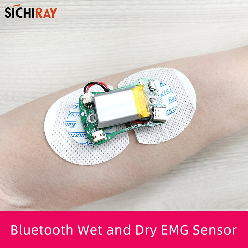 EMG monoconductive muscle electrical sensor, EMG arm loop accelerationgyroscope, bracelet EMG signal acquisition open source