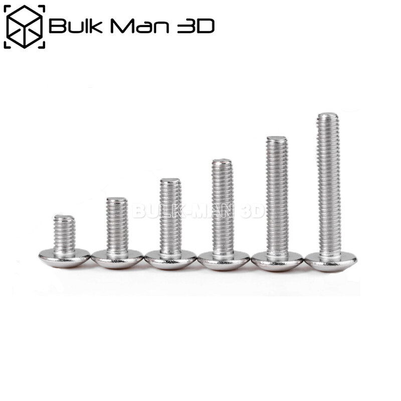 10pcs/Lot M3/M4/M5 SS304 Stainless Steel Button Head Screw Length From 6mm to 50mm