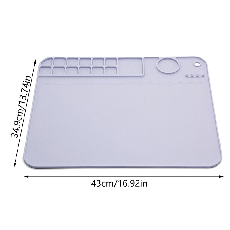 1PC Washable Silicone Craft Graffiti Painting Mat Children's DIY Silicone Painting Scrubbable Pigment Palette Painting Pad