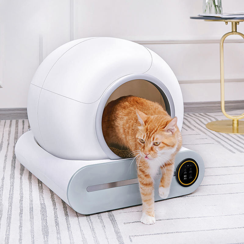 Caixa de lixo de gato auto-limpante inteligente, banheiro totalmente fechado automático, desodorante doméstico