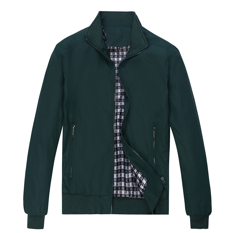 MRMT 남성용 캐주얼 올매치 스탠드 업 칼라 슬림 재킷, 라지 사이즈 탑 재킷, 단색 패션, 2024 브랜드 신상
