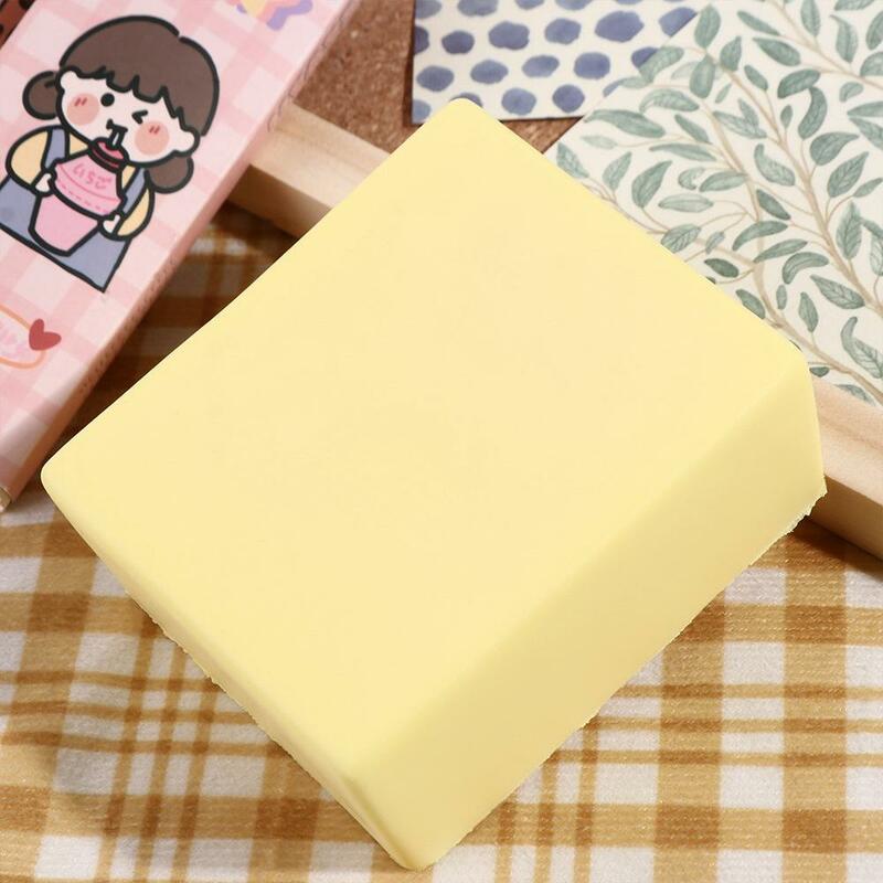 Soft Mochi Toast Squeeze Toys Simulation Toast 3D Simulation Toast Squeeze Cute Yellow Yellow Dessert Squeeze Toys