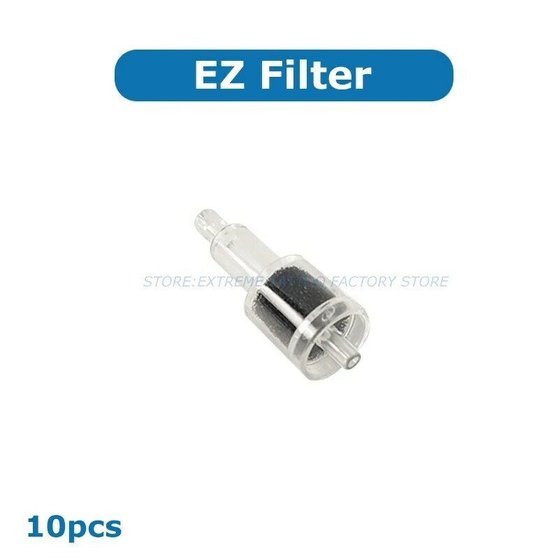 Pressão negativa cartucho filtro seringas, agulhas Dica, Injector Acessórios, Tubo para EZ MJ Vacuum, Mesoterapia Gun, 5, 9 pinos, 10pcs