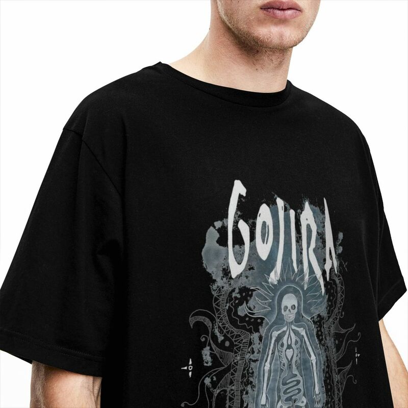Gojiras Music Band Impresso T Shirt para Homens e Mulheres, Crazy, Pure Cotton, Vestuário, Impressão Gráfica, Acessórios