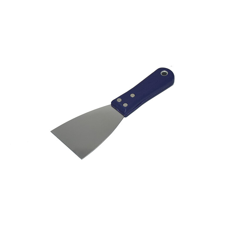ステンレス鋼のputtyナイフ、ペイントツール、puttyスクレーパー、caulktrowel、石膏ボード、厚みのあるチャクラスパチュラ、青いプラスチックハンドル