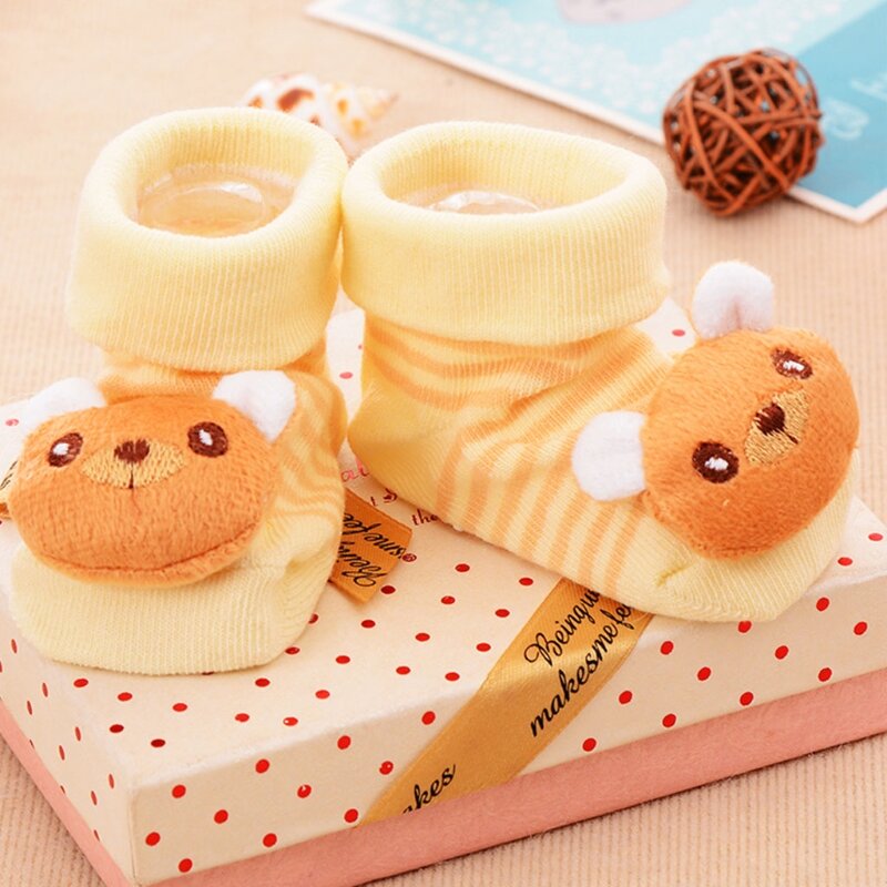 Tất Cho Bé Cotton Chống Trơn Trượt Trẻ Sơ Sinh Hoạt Hình Hình Dép Giày Unisex