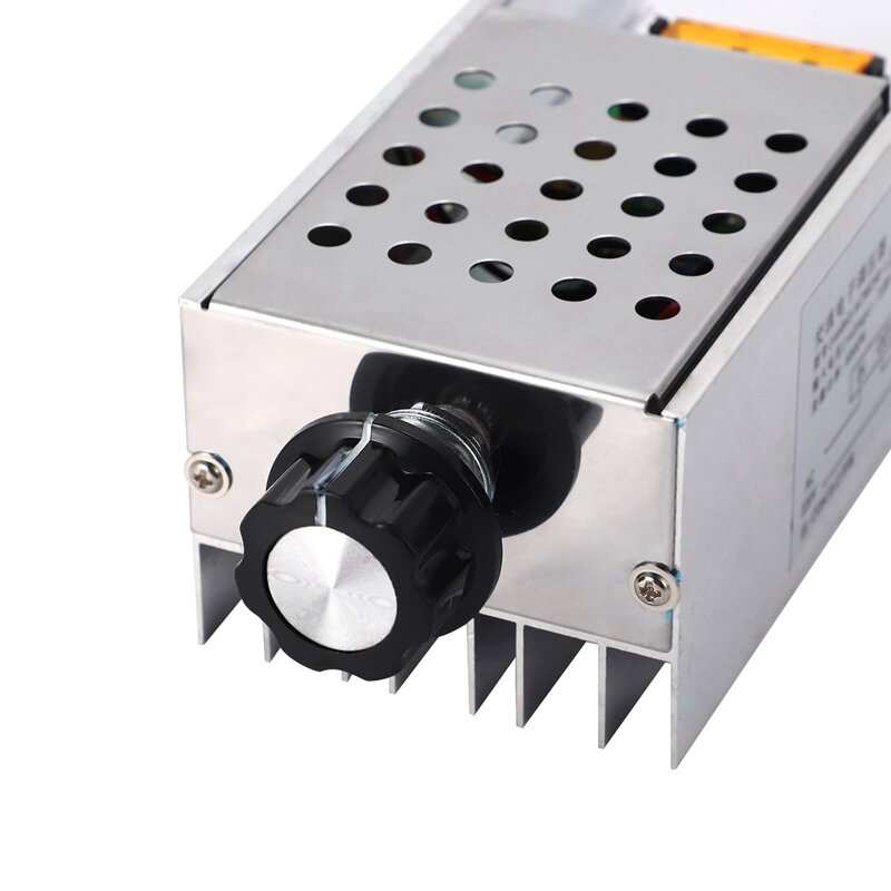 Controlador de regulador de voltaje SCR, regulador electrónico, molde de regulación de velocidad con estuche, CA 220V, 6000W, 2 uds.