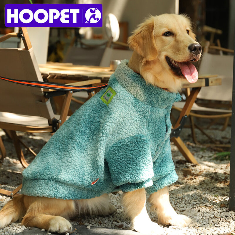 HOOPET-두껍고 큰 개 옷, 겨울용 두꺼운 개 옷, 중형견/대형견용 울 재킷, 방풍 코트, 애완 동물 액세서리, 3 xl-7xl
