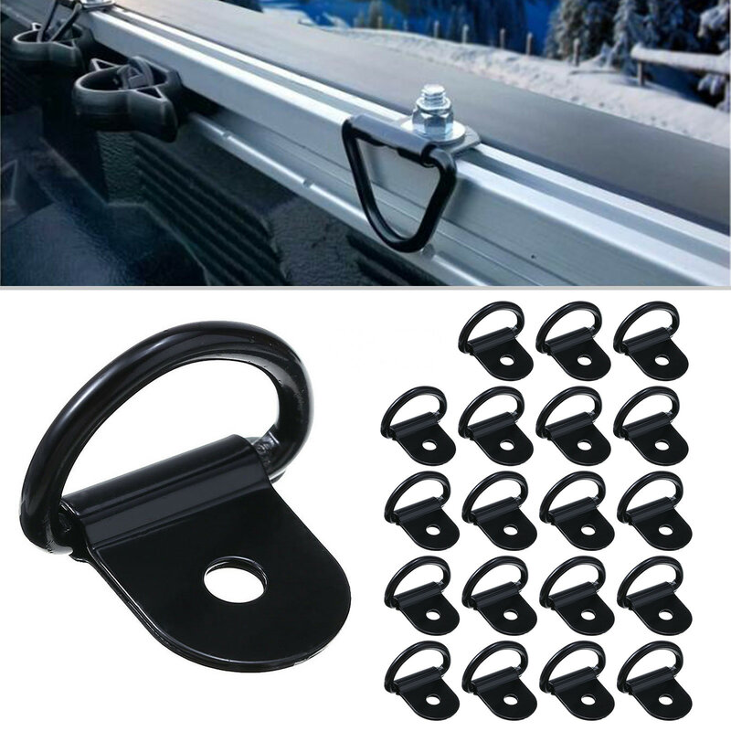 Aço inoxidável D Forma Pull Hook, amarrar anel de âncora, carga de ferro, caminhão, reboque, RV, barcos, acessórios, 10Pcs