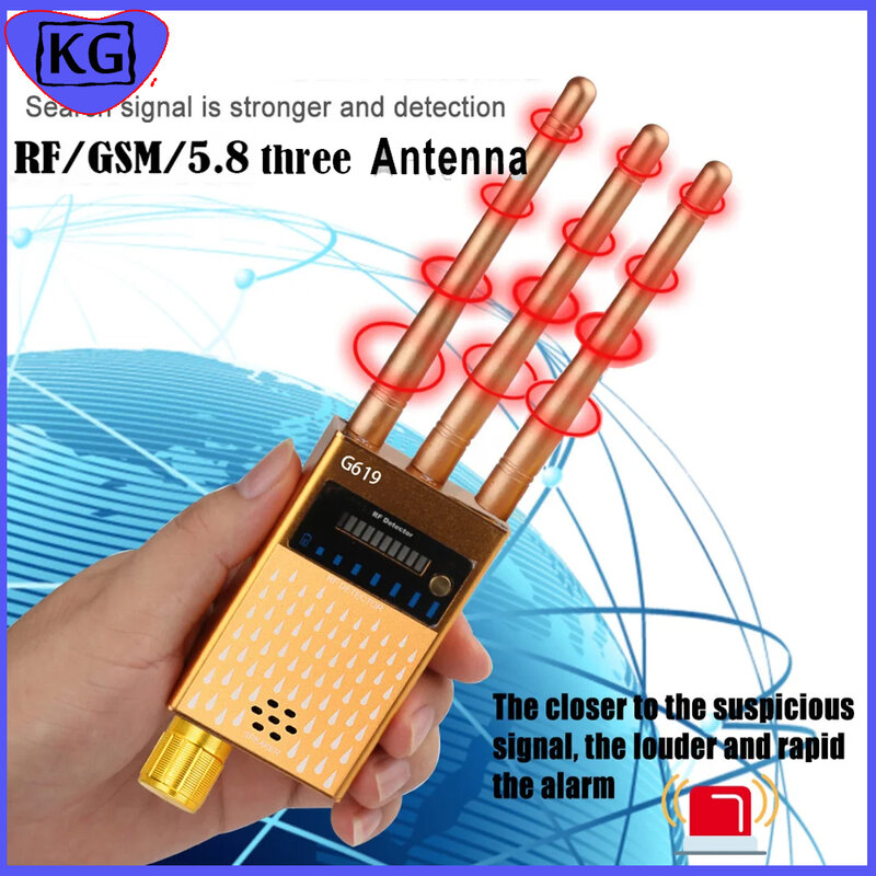 Rilevatore di segnale RF multifunzione Bug GSM 4G 5G tutti i segnali Detect blocker GPS Tracker gadget Anti spia Scanner per fotocamera nascosta