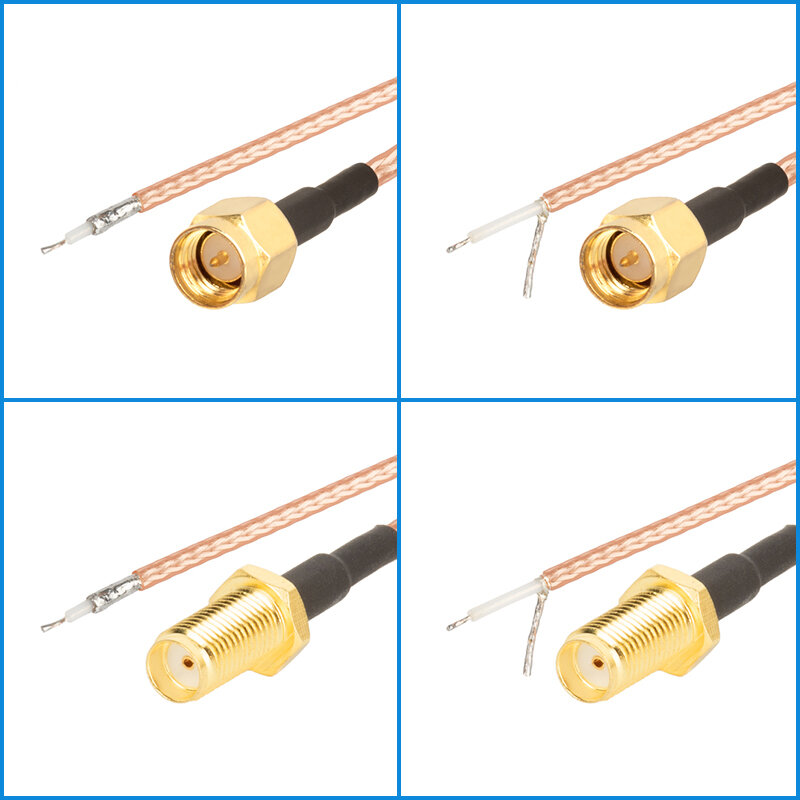 Single End SMA Fêmea para PCB Solda Pigtail Cable, RG316, Wi-Fi, Roteador sem fio, GPS, GPRS, Jack de baixa perda, Plug Wire Connector, 1Pc