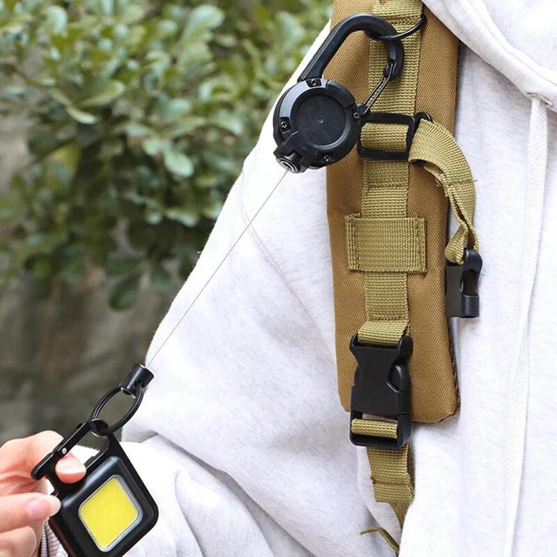 Nuovo Heavy Duty retrattile Pull badge ID Reel moschettone portachiavi portachiavi portachiavi da esterno contiene più strumenti