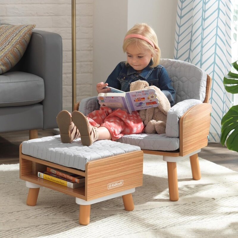 Children's tables and chairs, padded reading chairs, and children's furniture with storage space, children's table and chair set