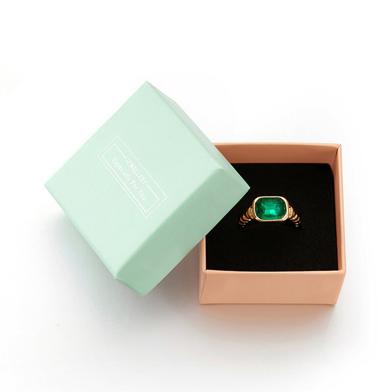 1 Stuk Lade Vierkante Papieren Juwelendoos Voor Armband Ring Oorbellen Ketting Cadeau Opslag Display Doos Sieraden Verpakking Organizer Doos
