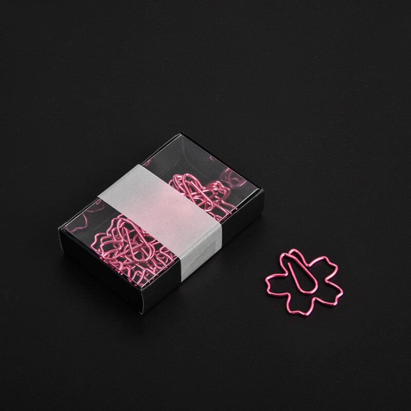 Clip de papel de flor de cerezo rosa, 12 piezas, bonito marcador Sakura, Pin de flores, Clips decorativos