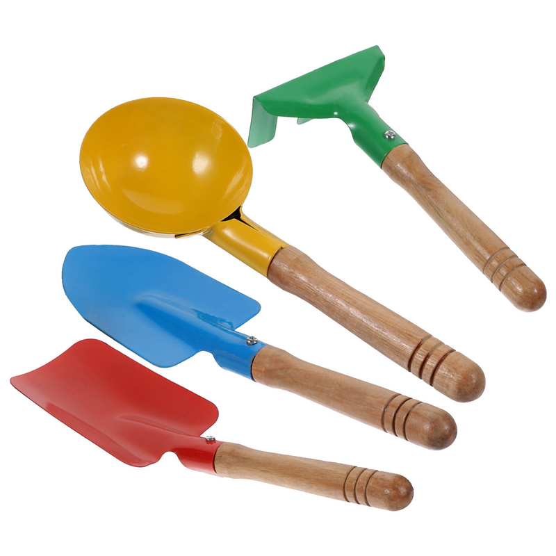 1 Set Children Gardening Tools Handle Small Rake Planting Supplies Beach Children’s Toy