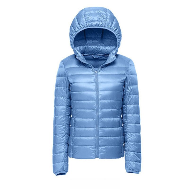 Autumn Winter Down Jacket For Women 2023 Ultralight Thin 90% White Duck Down Jackets Keep Warm Puffer Jacket Hooded Down Coat