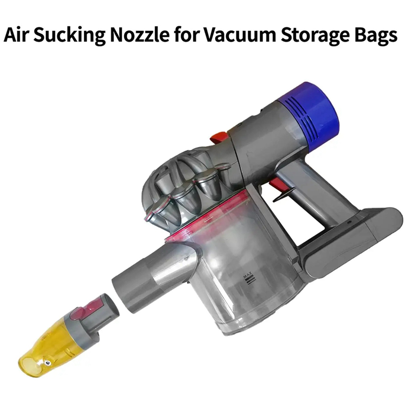 Attacco per succhiare l'aria per aspirapolvere Dyson V7 V8 V10 V11 V15, aiuta a aspirare l'aria fuori dai sacchetti di stoccaggio sottovuoto blu